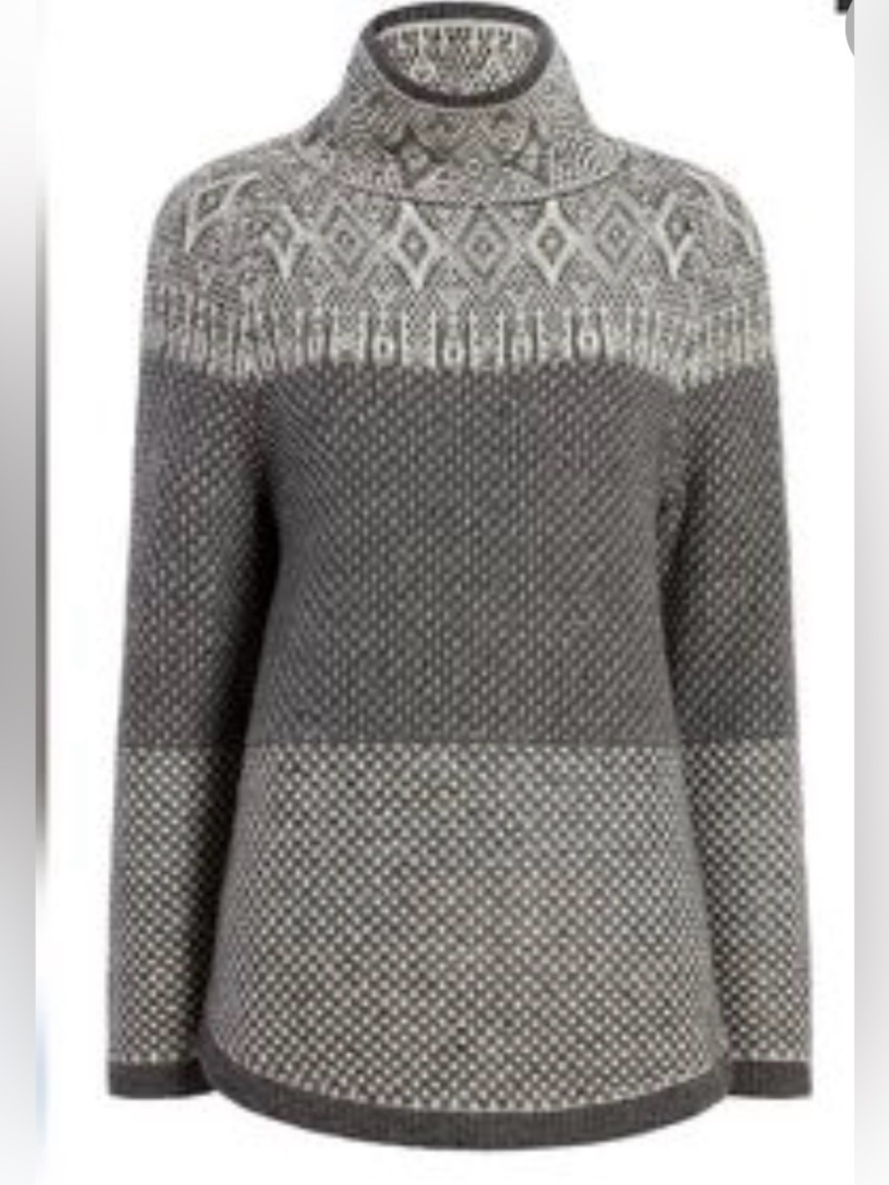 Woolrich lambwool blend Sienna cove Gray / White Turtleneck Sweater M